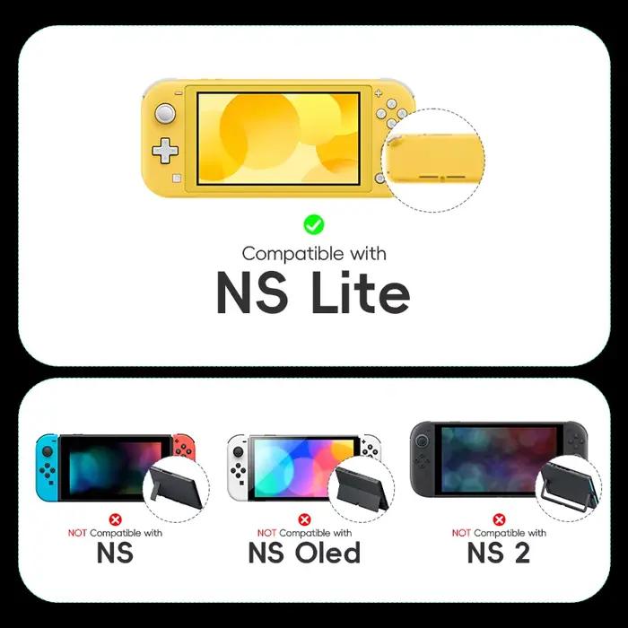 Étui de protection complet en cristal antidérapant pour console Switch Lite