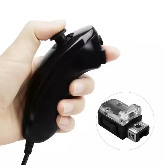 1 pièces poignée de jeu incurvée gauche contrôleur Nunchuk pour Nintendo Wii manette Nunchuck