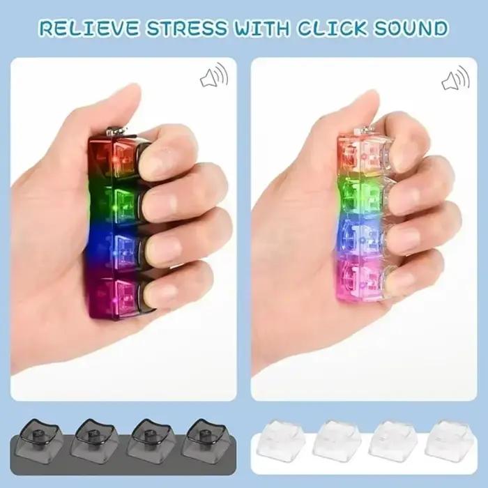 Porte-clés clavier LED lumineux anti-stress