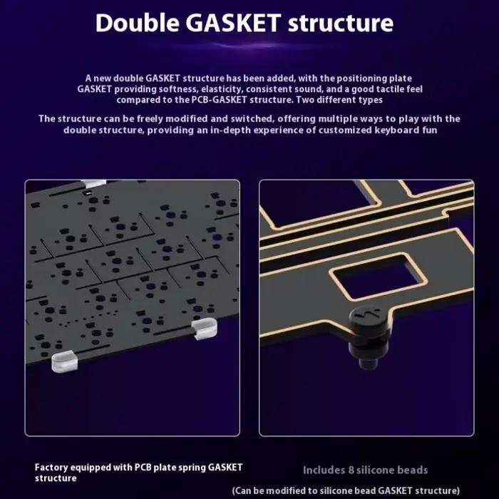 WEIKAV NUT65 clavier mécanique Kit en aluminium sans fil Tri-Mode personnalisé échange à chaud Rgb joint Support QMA VIK bureau jeu Keyoard