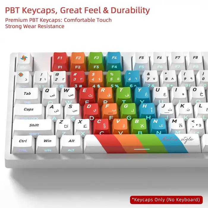 Capuchons de touches arabe-anglais pour clavier mécanique