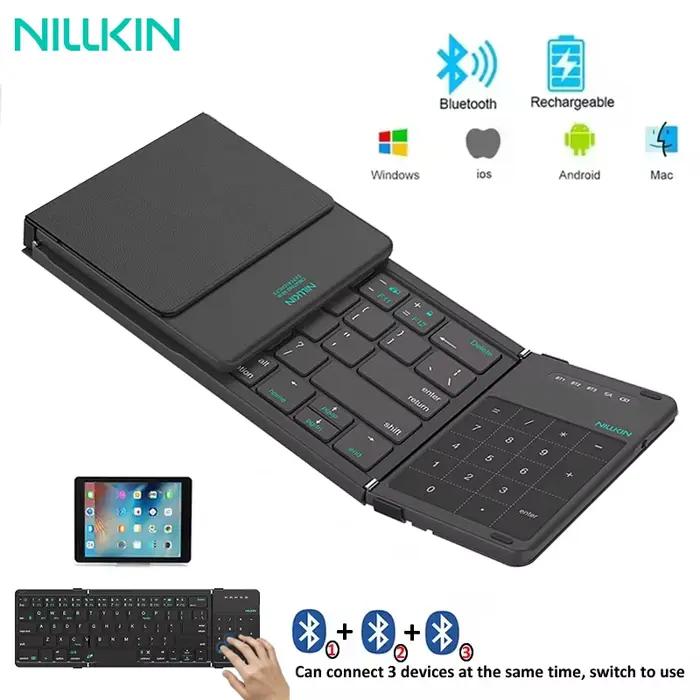NILLKIN clavier Bluetooth pliant avec pavé tactile pour Smartphone Windows IOS Android PC bureau Mini