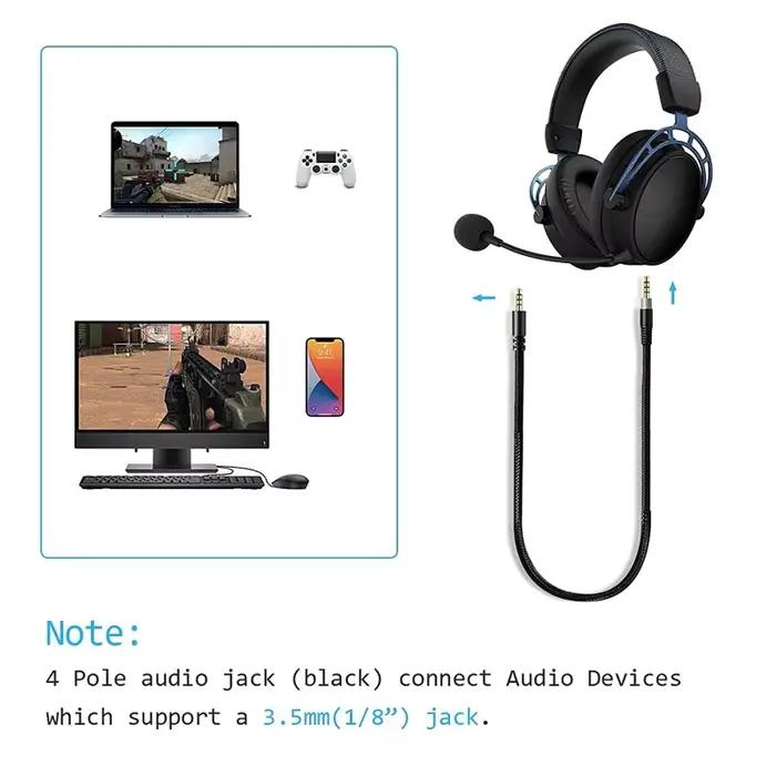 Nouveau câble remplacement pour casque d'écoute 3.5mm ligne cordon pour hyperx-cloud/Cloud pour casques jeu