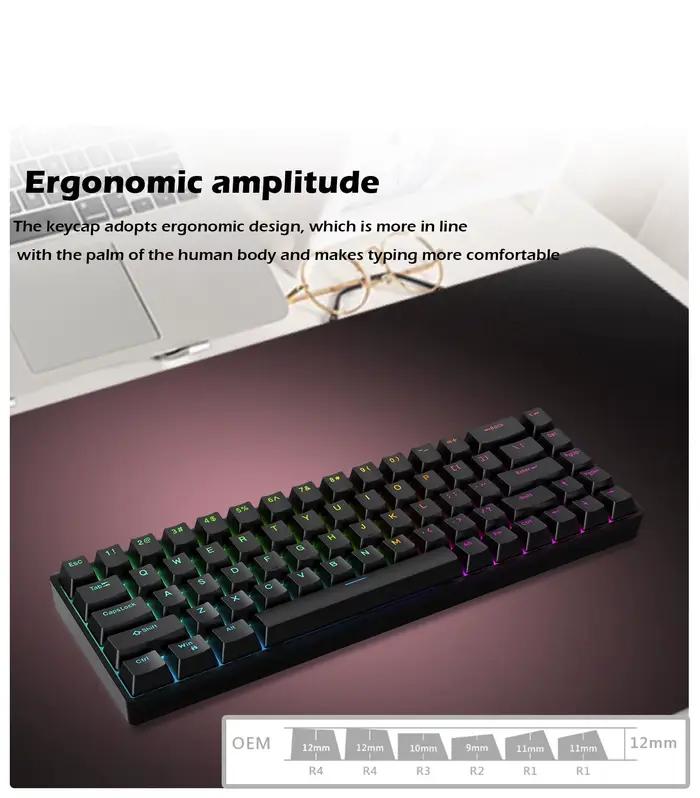 Raven68 Esports clavier à axe magnétique filaire monomode PBT Transparent Keycap 8K retour réglable Key68 clé jeu mécanique