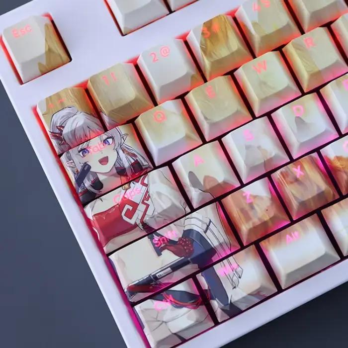 108 touches/ensemble Nian archevaliers Anime thème Style beauté fille PBT Keycaps profil cerise pour MX Switch bricolage clavier mécanique