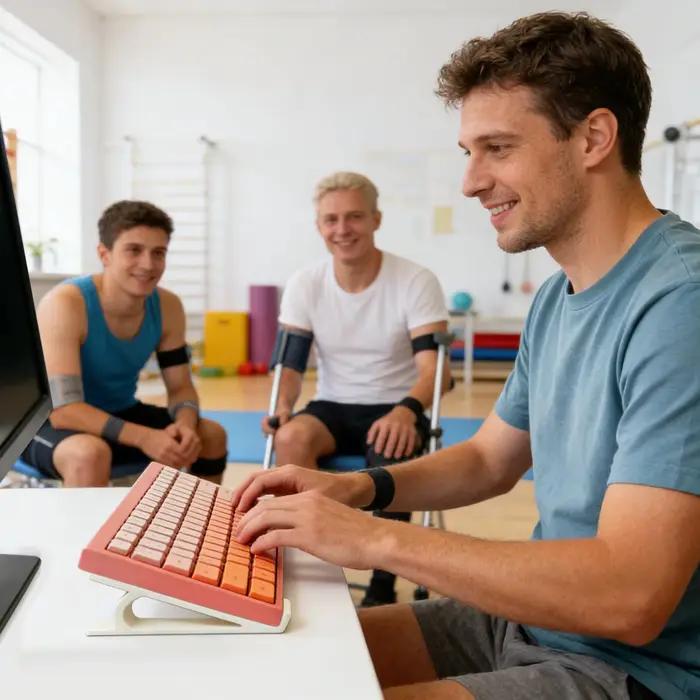 Rehausseur de clavier ergonomique antidérapant 2 pièces réglable pour réduction de la fatigue clavier bureau maison configuration professionnelle à offrir