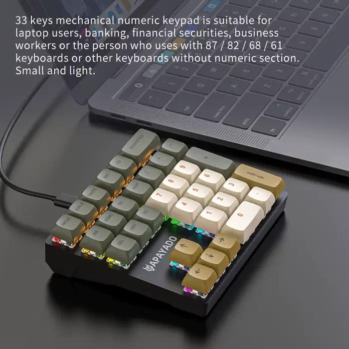 Mini clavier mécanique numérique K33 APAYADO