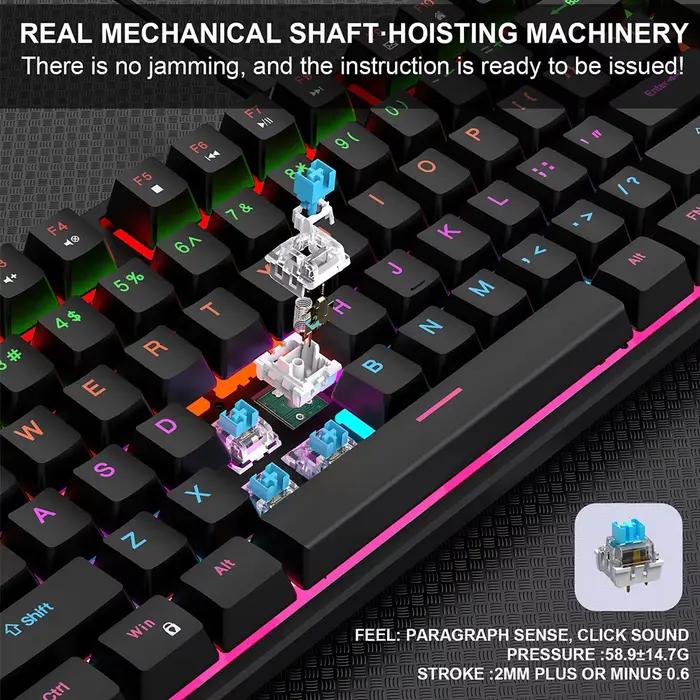 KEBIDUMEI – clavier mécanique RGB filaire USB