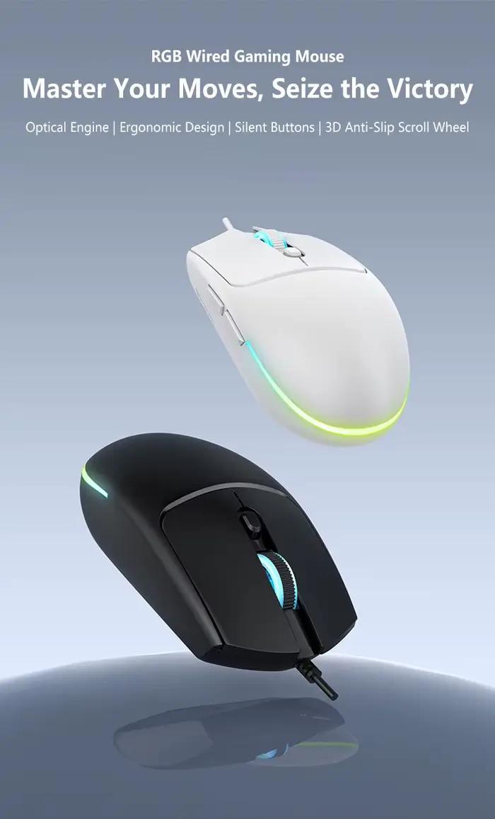 Souris filaire légère Lenovo M300 avec éclairage RGB respirant