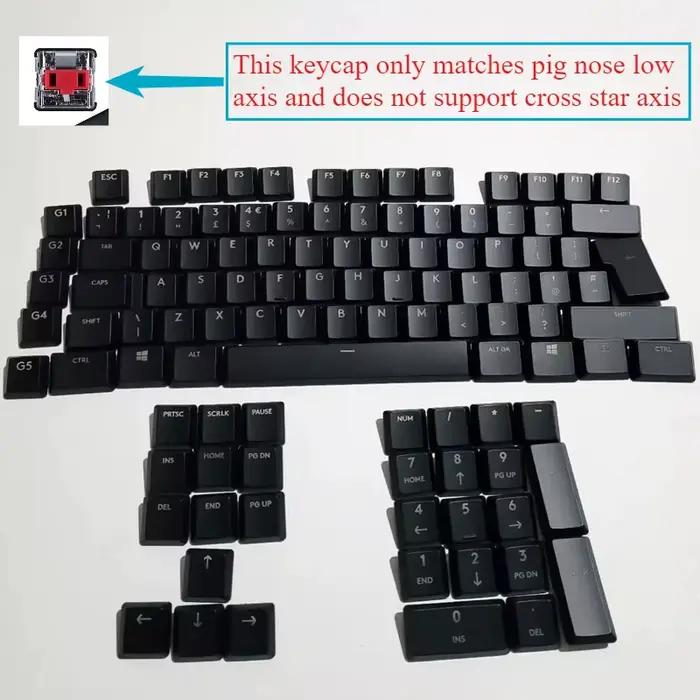 Capuchons de touches en ABS transparent adaptés aux claviers mécaniques Logitech G913 G815 G915 et TKL RGB avec