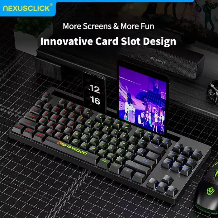 Clavier mécanique NexusClick 87 touches rétroéclairé