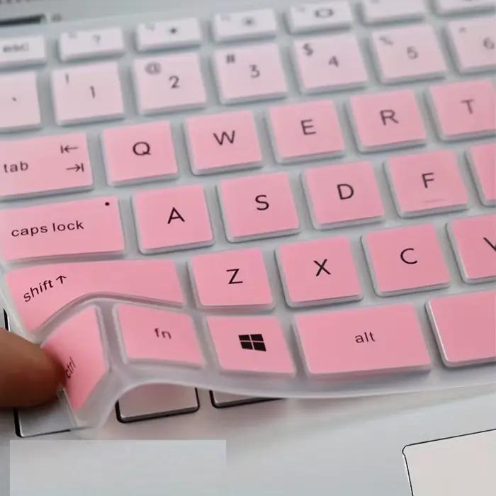 Protecteur de clavier en silicone pour claviers d'ordinateurs portables HP série 15 imperméable à la poussière et à l'eau pour une utilisation durable et personnalisable en blanc ou noir
