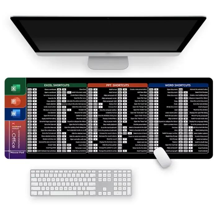 Tapis de souris gaming silicium avec raccourcis clavier étendu pour joueurs et professionnels, occasion spéciale pour gamer et développeur