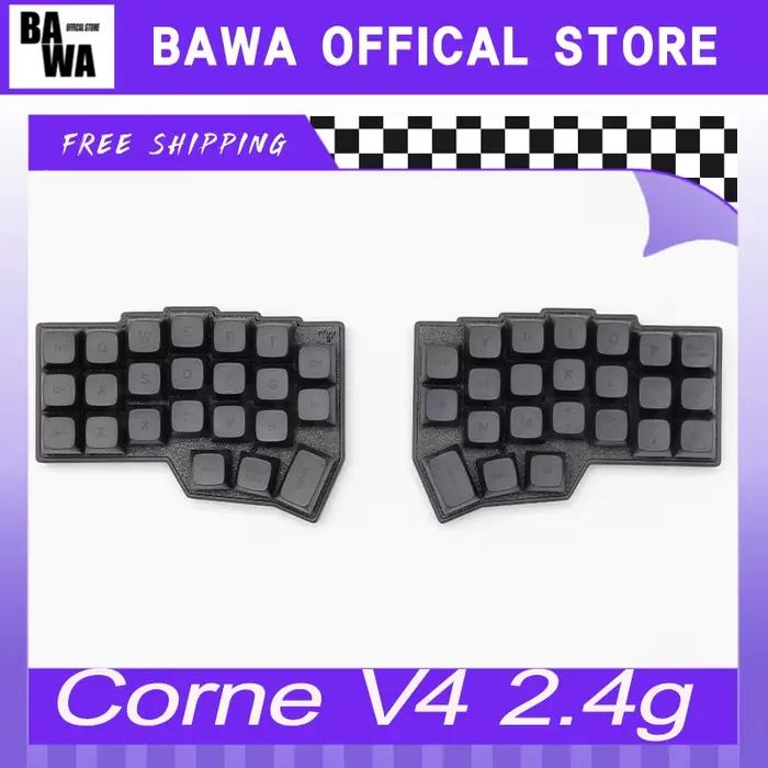 Corne V4 2.4g clavier divisé remplaçable à chaud 46 touches disposition ergonomique