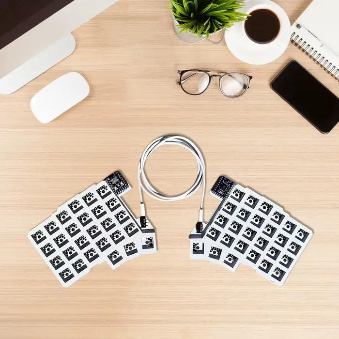 Clavier fendu clavier Programmable filaire échange à chaud clavier gauche droite Support QMK/VIAL clavier à disposition divisée pour PC