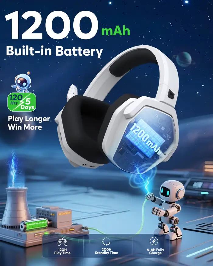 Casque de jeu sans fil NUBWO G06 Pro avec station de charge