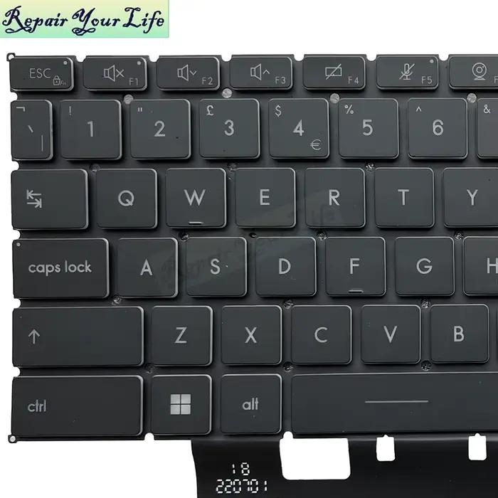 Clavier rétroéclairé belge AZERTY français britannique