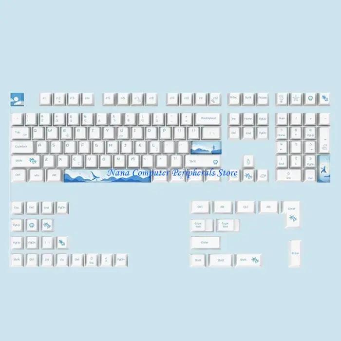 F68C 108 touches PBT Keycaps profil Cherry jeu électronique dauphin colorant sous clavier mécanique Keycap pour commutateurs MX