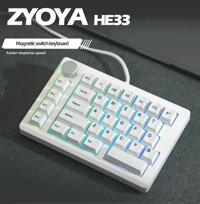 Interrupteur magnétique Gamer clavier filaire 33 touches claviers mécaniques déclencheur rapide échange à chaud Rgb Fps