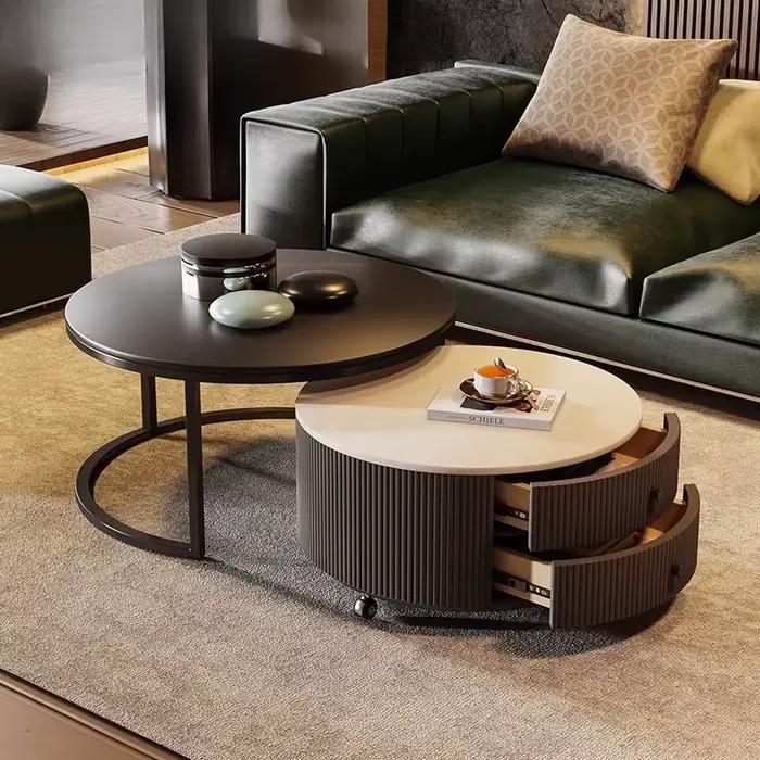 Table basse moderne et simple, esthétique, pour petit appartement, mignonne et unique, table gigogne, meuble de salon