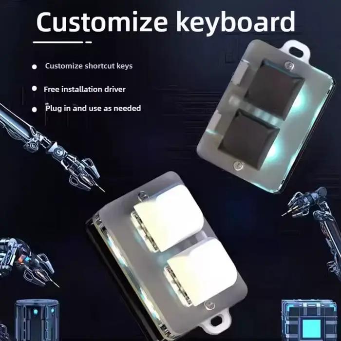 Mini clavier Bluetooth rétroéclairé rvb