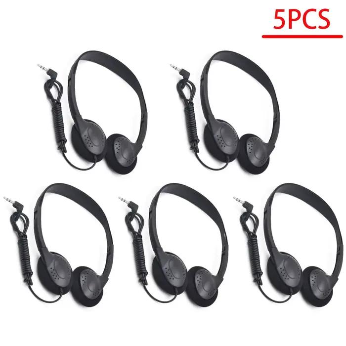 1/5/10 pièces 3.5mm casque de jeu stéréo filaire-réduction du bruit ABS port confortable Portable son clair pour les joueurs