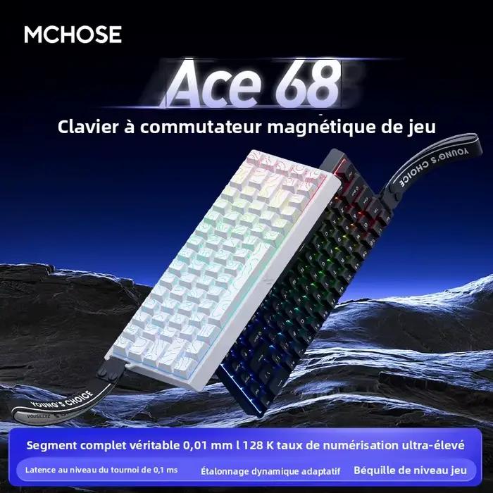 MCHOSE ACE60 Pro ACE68 Esports clavier mécanique filaire interrupteur magnétique échange à chaud