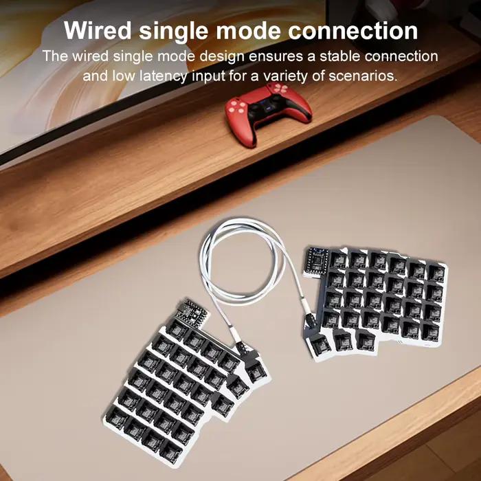 Clavier fendu clavier Programmable filaire échange à chaud clavier gauche droite Support QMK/VIAL clavier à disposition divisée pour PC