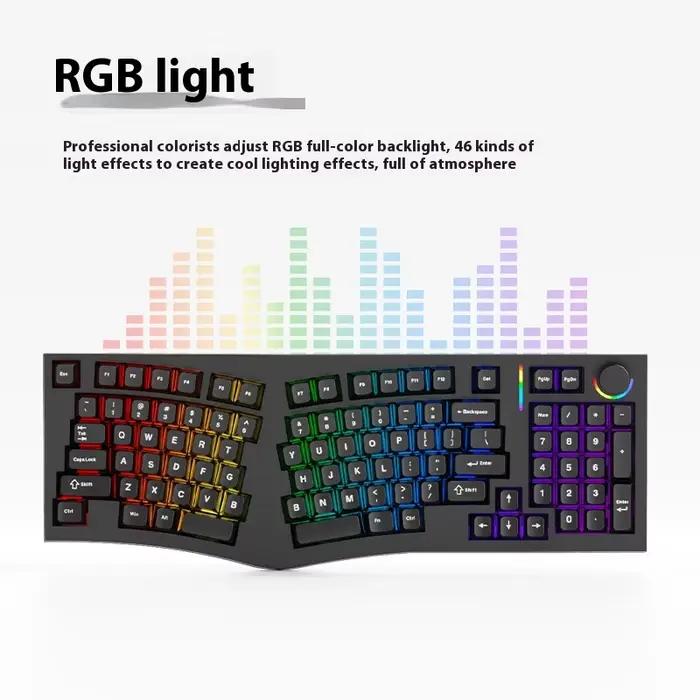 Feker-Clavier de jeu ergonomique filaire ou sans fil AlSTR98 Pro