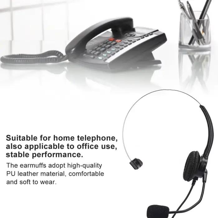 Casque de Téléphone Monaural Fixe avec Microphone
