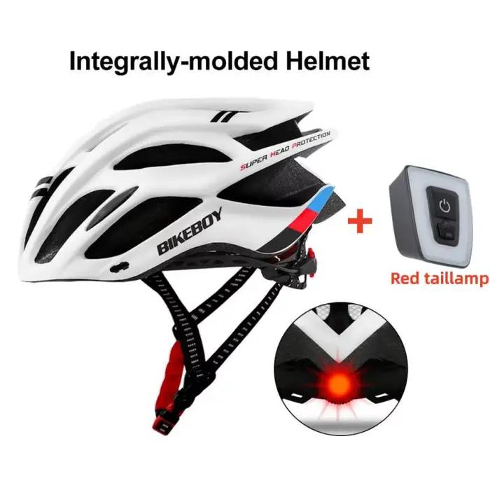 Casque de vélo VTT avec feu arrière pour hommes et femmes, sport, cyclisme, réglable, montagne, route, coussin souple, chapeau de sécurité, accessoires