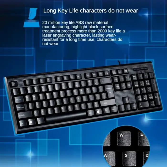 Q9 Clavier Unique USB Bouche Carrée Bureau D'affaires Maison PS2 Trou Rond Filaire Ordinateur