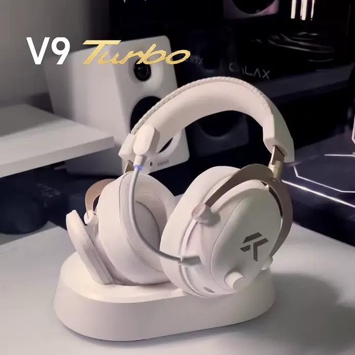 MCHOSE V9 Turbo casque de jeu de charge sans fil sur l'oreille quatre modes avec Microphone