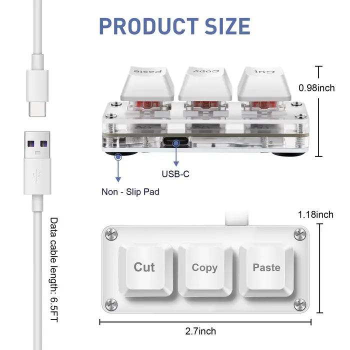 Clavier USB filaire SAYODEVICE à 3 touches