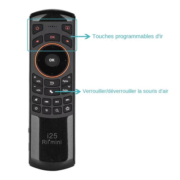 Rii i25 2.4G Mini clavier souris sans fil avec télécommande IR PC Teclado pour tablette Smart Android TV Box