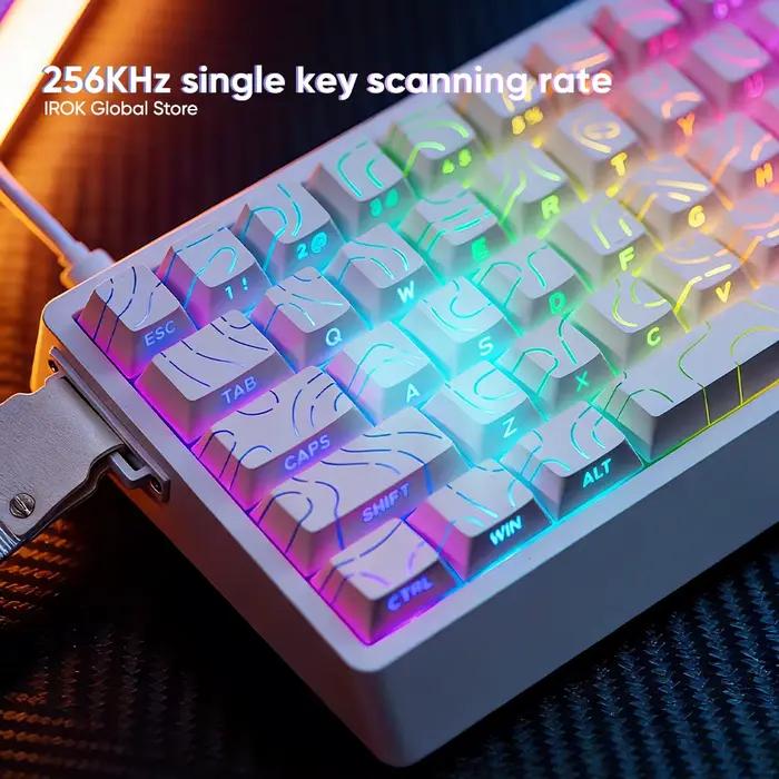Clavier mécanique magnétique filaire pour jeux IROK ND68 Pro ND68