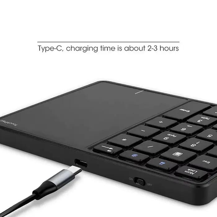 Clavier numérique USB + Bluetooth avec pavé tactile