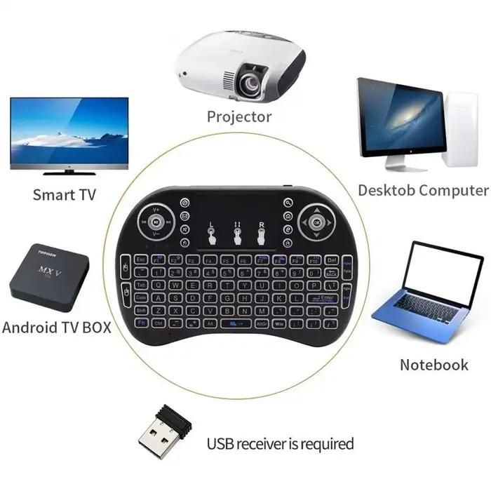 Mini clavier sans fil souris anglaise pavé tactile à distance pour Android TV Box ordinateurs portables numériques