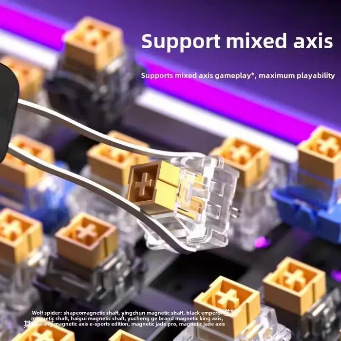 AULA HERO84 HE interrupteur magnétique clavier mécanique filaire rvb musique rythme 8K taux de retour