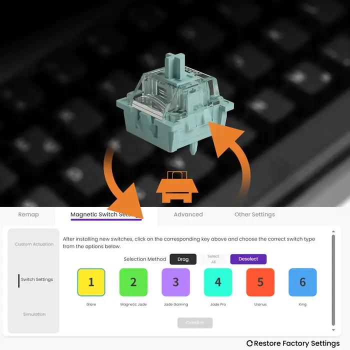 Akko MOD68 HE Magnétique Clavier Mécanique 65% ISO FR/UK/DE Mise En Page Rapide Déclencheur 0.005mm 8K ARGB