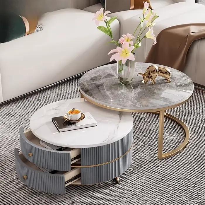 Table basse moderne et simple, esthétique, pour petit appartement, mignonne et unique, table gigogne, meuble de salon