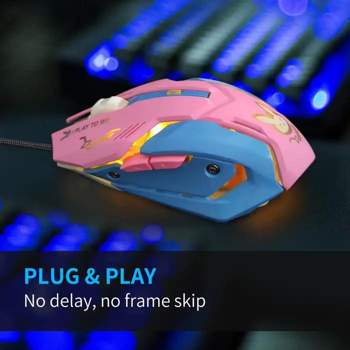 2400DPI souris de jeu couleur rétro-éclairé