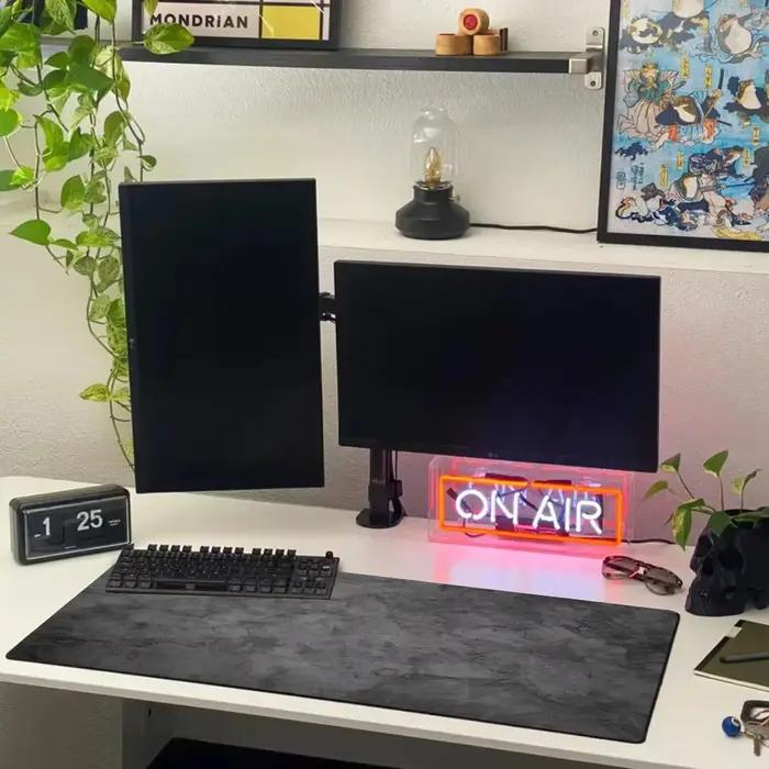 Tapis de bureau série gris XXL