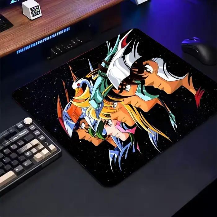 M-S-Saint SeiyaS tapis de souris dessin animé en caoutchouc petit