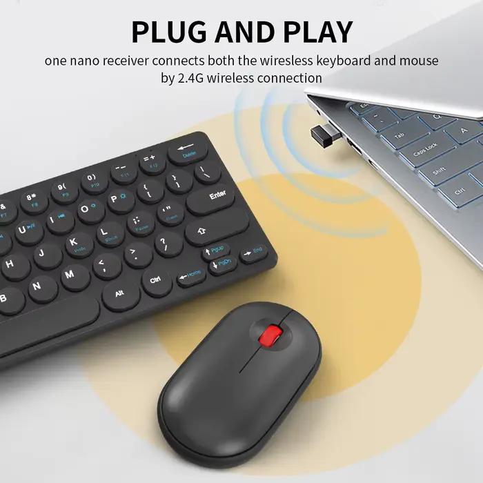Clavier et souris sans fil colorés 2.4G