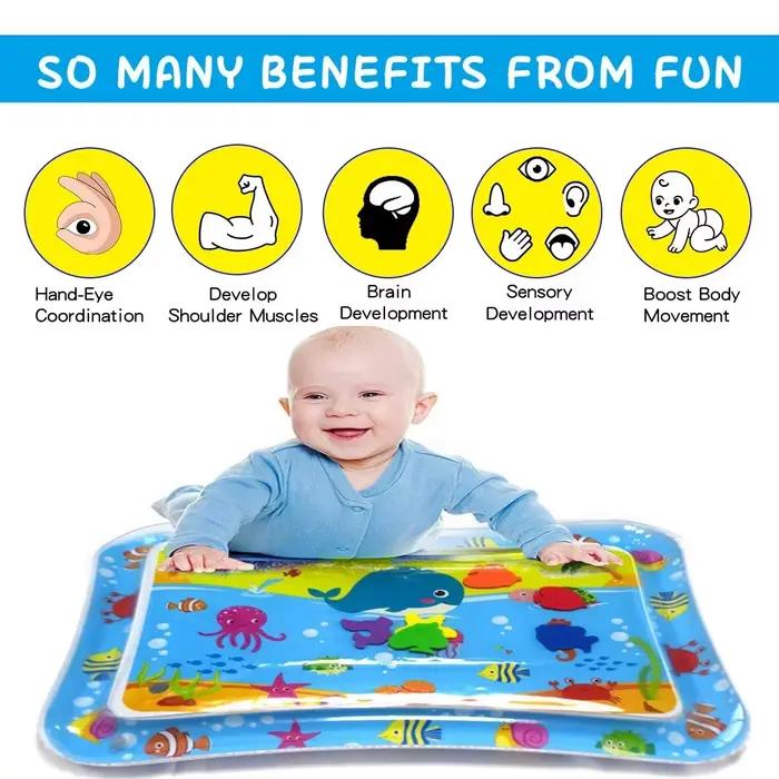 Tapis d'eau gonflable d'été tapis de jeu en PVC tapis d'eau de Center de jeu d'activité pour tout-petits pour bébés éducation précoce développement jouet d'été