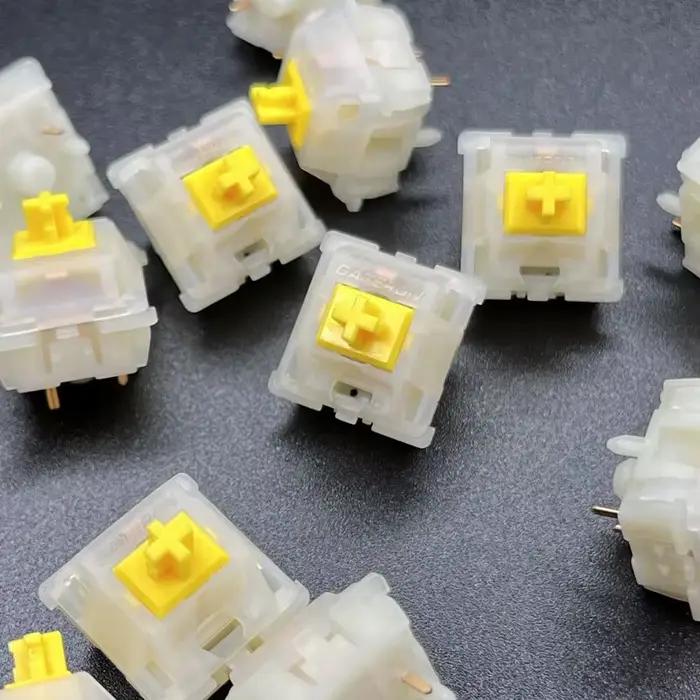 GATERON G Pro interrupteur jaune lait accessoire de clavier mécanique lubrification broche à trois couches 5 broches
