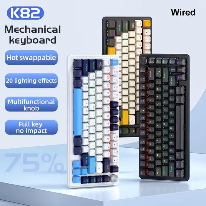 K82 75% clavier mécanique filaire rétro-éclairage rvb