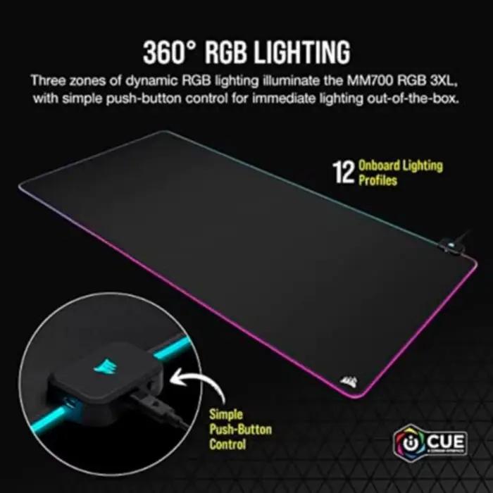 Tapis de souris de jeu RGB Corsair