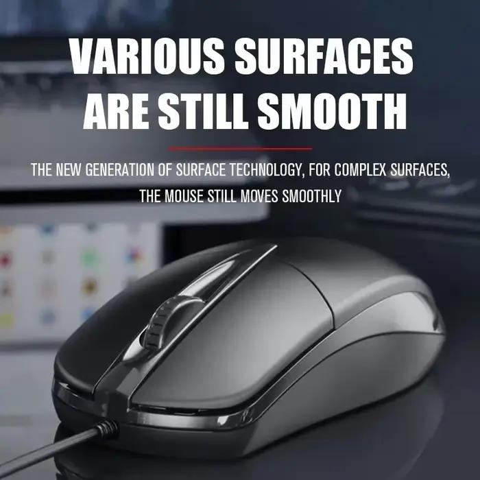 Souris filaire Lenovo, conception ergonomique